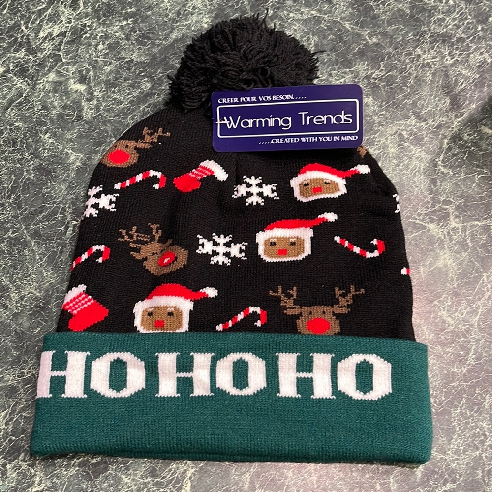 Christmas Santa HoHoHo toque hat New with tag